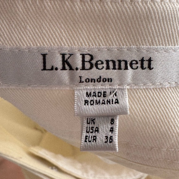 L.K. Bennett London Cream Button-Front Midi Skirt – US 4 - Picture 5 of 6